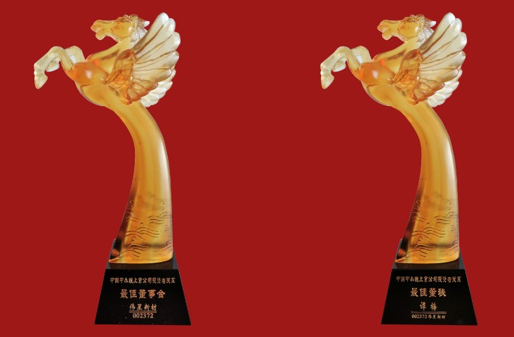 偉星新材榮獲天馬獎“最佳董事會”，入選“A股漂亮100”榜單！