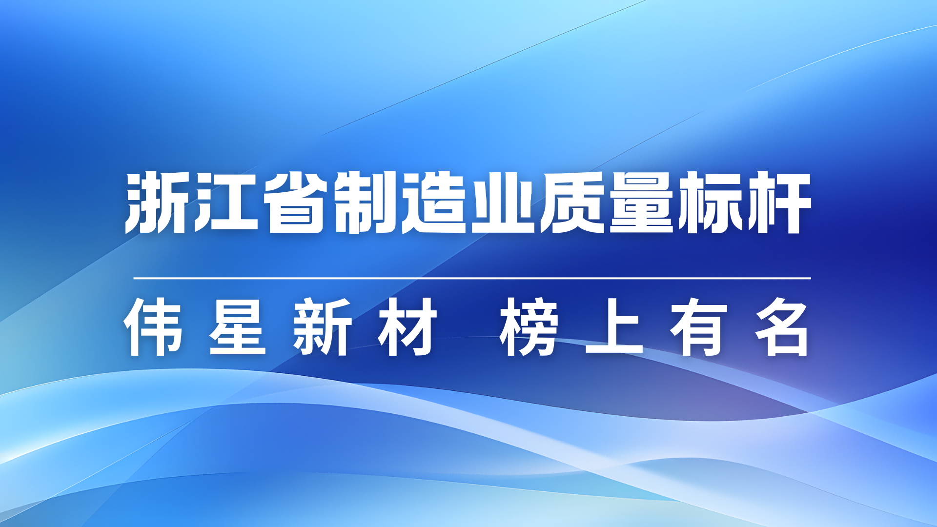 偉星新材獲評2024年浙江省制造業(yè)質(zhì)量標桿